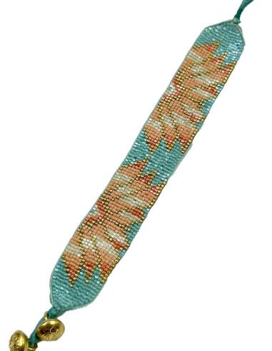 PULSERAS MUJER ANCHAS AZULES NARANJAS Y CORALES | ACCESORIOS MODA