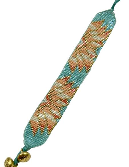 PULSERAS MUJER ANCHAS AZULES NARANJAS Y CORALES | ACCESORIOS MODA