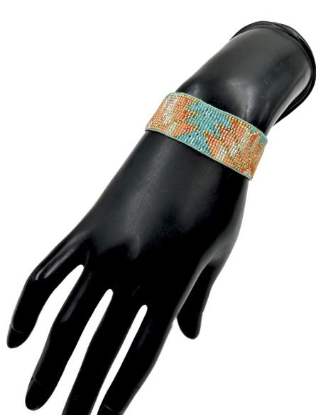PULSERAS MUJER ANCHAS AZULES NARANJAS Y CORALES | ACCESORIOS MODA