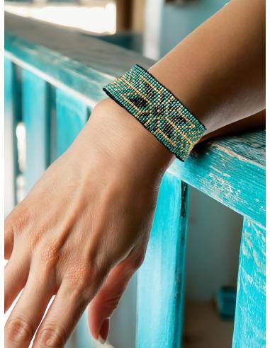 PULSERAS VERDES ANCHAS PARA MUJER MODA BOHO CHIC | ACCESORIOS ONLINE
