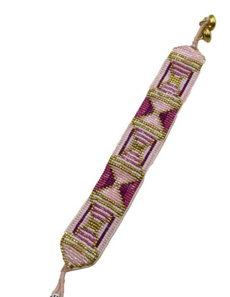 PULSERAS ROSAS ANCHAS PARA MUJER MODA BOHO CHIC | ACCESORIOS ONLINE