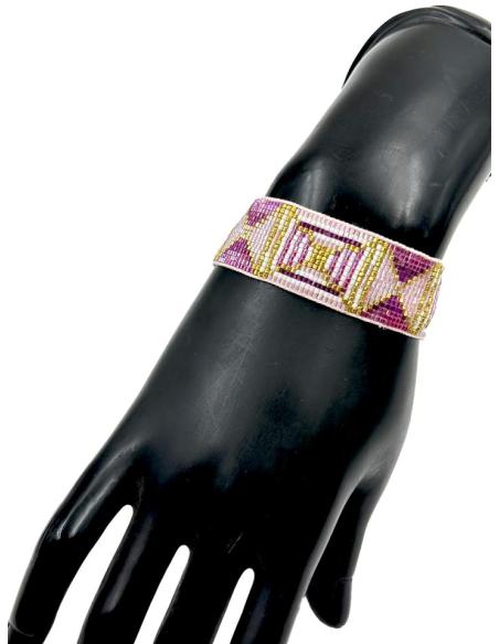 PULSERAS ROSAS ANCHAS PARA MUJER MODA BOHO CHIC | ACCESORIOS ONLINE