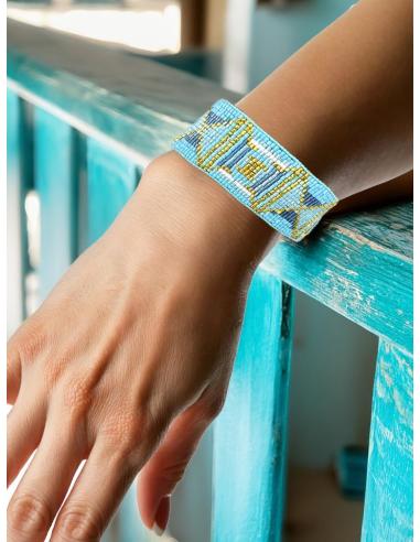 PULSERAS PARA VERANO AZULES ANCHAS DE DIA Y NOCHE | ACCESORIOS MUJER