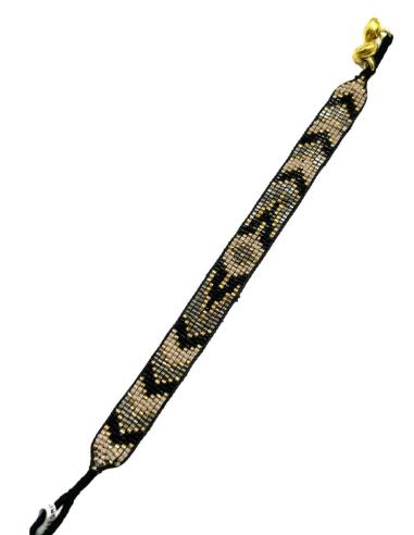 PULSERAS NEGRAS GRISES Y BLANCO ROTO MIJUKI | ACCESORIOS MUJER