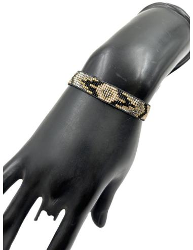 PULSERAS NEGRAS GRISES Y BLANCO ROTO MIJUKI | ACCESORIOS MUJER