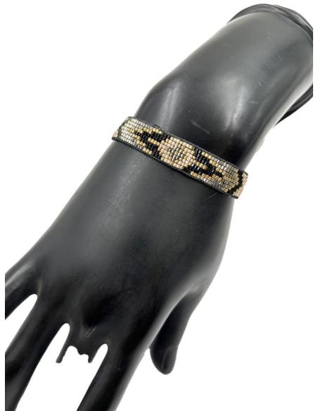 PULSERAS NEGRAS GRISES Y BLANCO ROTO MIJUKI | ACCESORIOS MUJER
