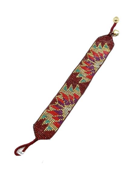 PULSERAS ANCHAS ETNICAS GRANATES Y MULTICOLORES | ACCESORIOS DIA Y NOCHE