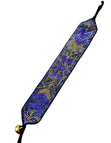 PULSERAS MORADAS Y DORADAS ANCHAS MODA BOHEMIA | ACCESORIOS MUJER