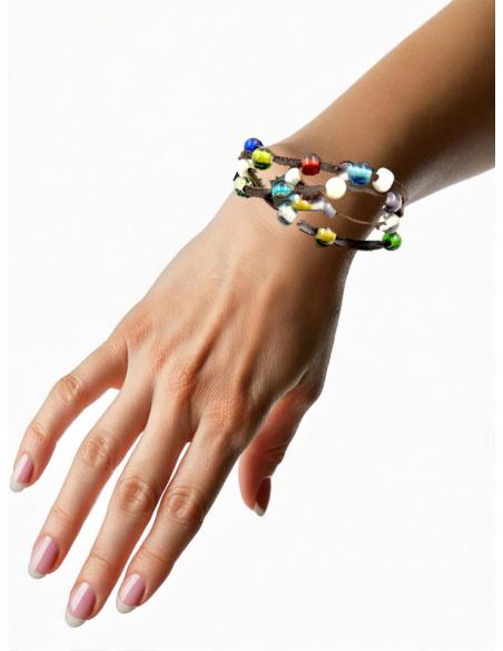 PULSERAS MUJER CUERO VARIAS HILERAS Y MULTICOLOR | EL JARDIN DEL DESEO
