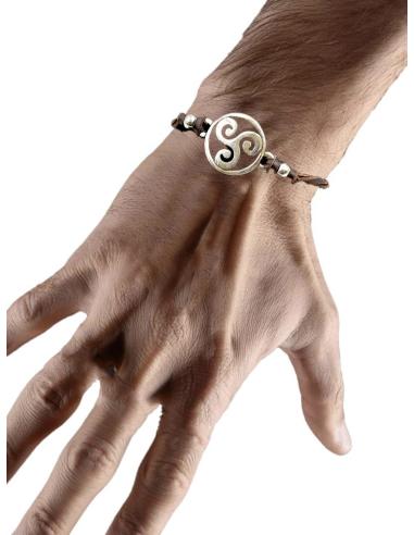 PULSERAS CUERO CON TRISQUEL HOMBRE Y MUJER | EL JARDIN DEL DESEO