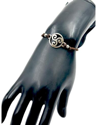 PULSERAS CUERO CON TRISQUEL HOMBRE Y MUJER | EL JARDIN DEL DESEO