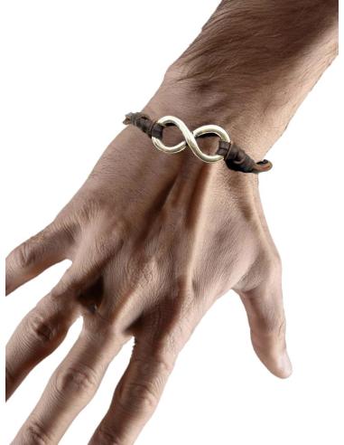 PULSERAS CUERO CON INFINITO PARA HOMBRE Y MUJER | EL JARDIN DEL DESEO