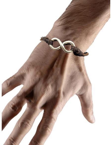 PULSERAS CUERO CON INFINITO PARA HOMBRE Y MUJER | EL JARDIN DEL DESEO