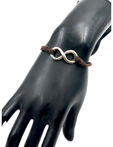 PULSERAS CUERO CON INFINITO PARA HOMBRE Y MUJER | EL JARDIN DEL DESEO