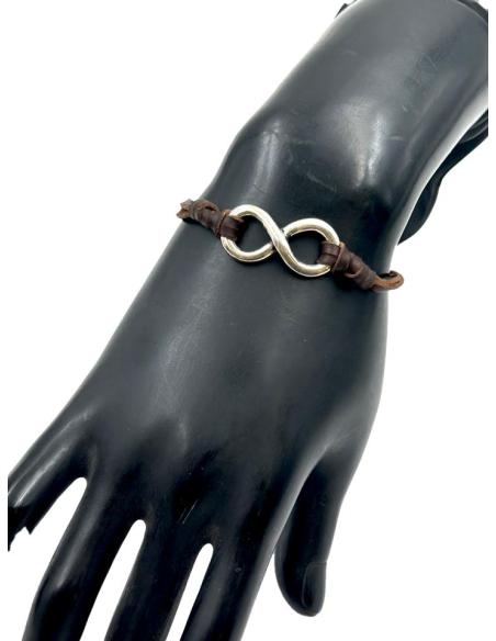 PULSERAS CUERO CON INFINITO PARA HOMBRE Y MUJER | EL JARDIN DEL DESEO