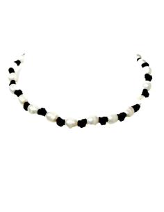 COLLARES MUJER DE CUERO MARRON Y PERLAS DE RIO | EL JARDIN DEL DESEO 2