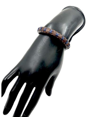 PULSERAS DE HOMBRE CUERO MARRON Y CRUZ MARINO | EL JARDIN DEL DESEO
