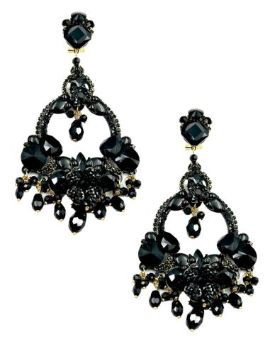 PENDIENTES INVITADA NEGROS AROS GRANDES FLAMENCOS | PENDIENTES BODA