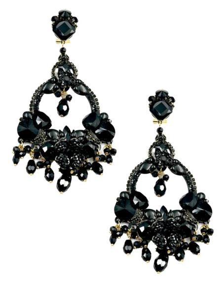 PENDIENTES INVITADA NEGROS AROS GRANDES FLAMENCOS | PENDIENTES BODA