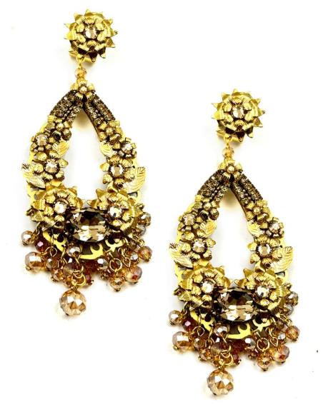 PENDIENTES DORADOS LARGOS AIRE BARROCO Y FLAMENCO | PENDIENTES INVITADA