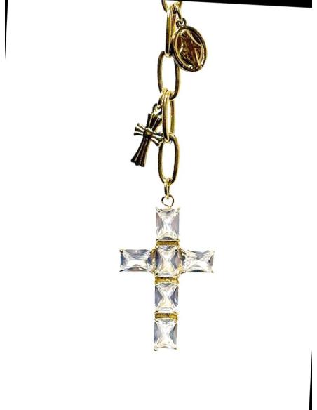 COLLARES DORADOS CADENA CON CRUCES Y MEDALLAS | COLLARES MUJER