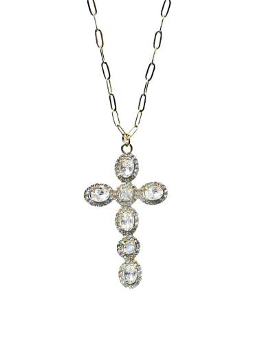 COLLARES DORADOS CADENA CON CRUZ ELEGANTE | COLLARES MUJER
