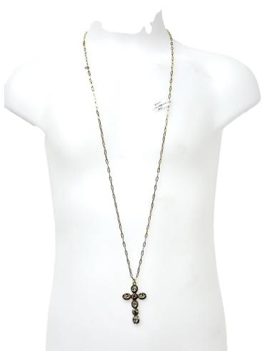 COLLARES DORADOS CADENA CON CRUZ ELEGANTE | COLLARES MUJER