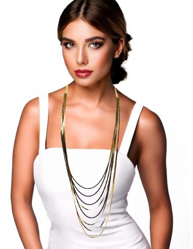 COLLARES DORADOS LARGOS CON VARIAS CADENAS | JOYAS DE MODA