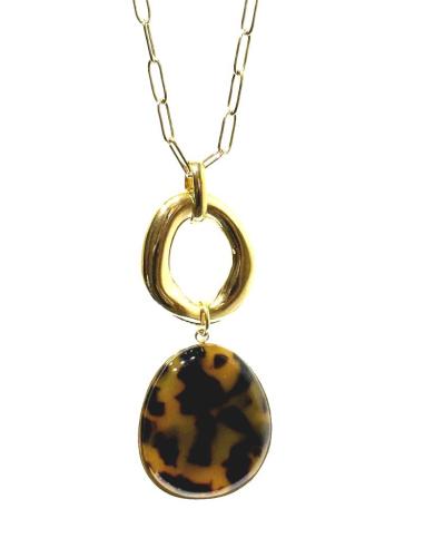 COLLARES DORADOS CADENA CON COLGANTE ANIMAL PRINT | JOYAS MUJER