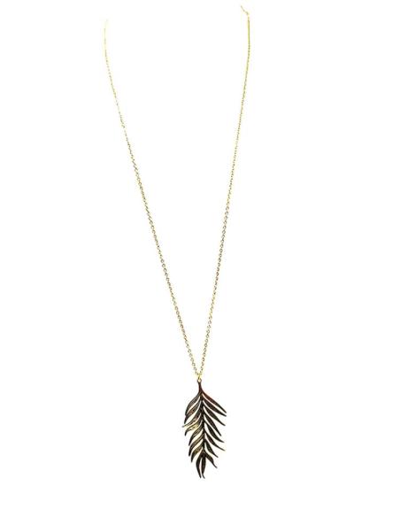 COLLARES MUJER DORADOS CADENA CON HOJITA | JOYAS MODA