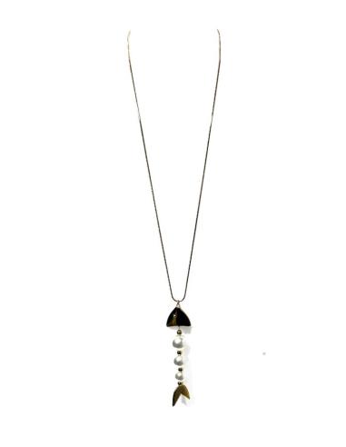 COLLARES DORADOS CON COLGANTE DE PEZ CON PERLAS | JOYAS MUJER