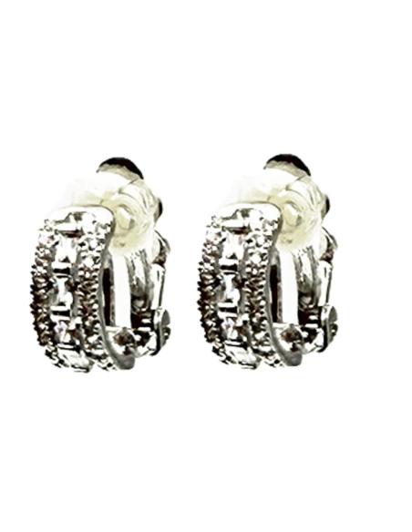 PENDIENTES CLIP DE AROS CON DESTELLOS CIRCONITAS