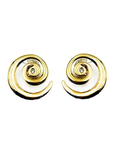 PENDIENTES MUJER DE CLIP DORADOS CON ESPIRAL | EL JARDIN DEL DESEO
