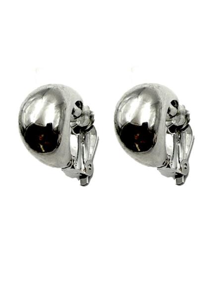 PENDIENTES CLIP DE AROS PLATEADOS PARA DIA Y NOCHE
