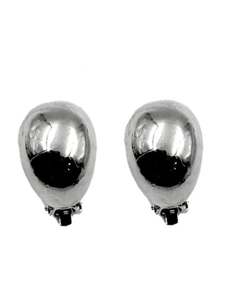PENDIENTES CLIP DE AROS PLATEADOS PARA DIA Y NOCHE
