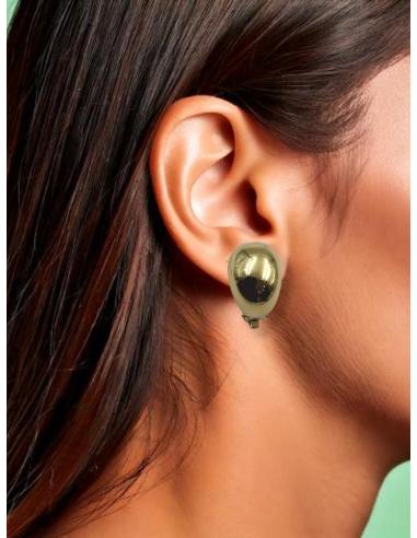 PENDIENTES CLIP DE AROS DORADOS PARA DIA Y NOCHE