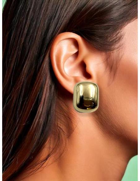 PENDIENTES CLIP DORADOS DISEÑO ACTUAL CUADRADO