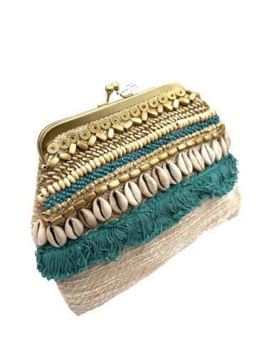 BOLSOS BEIGE Y TURQUESA CON CONCHAS BODAS VERANO | BOLSOS VERANO