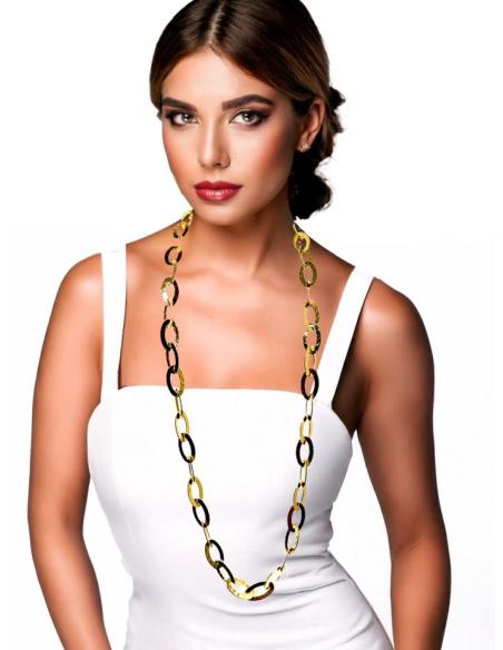 COLLARES DORADOS LARGOS DE ESLABONES DE MODA IDEAL FONDO DE ARMARIO