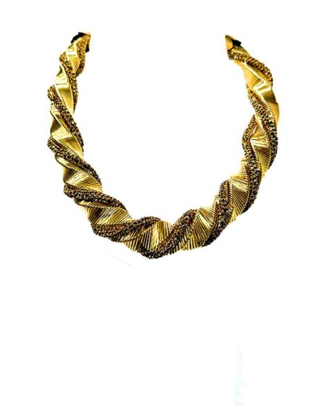 COLLARES DE FIESTA DORADOS MUY SOFISTICADOS PARA EVENTOS Y CENAS