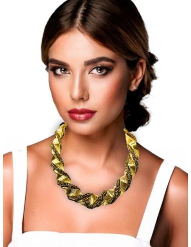 COLLARES DE FIESTA DORADOS MUY SOFISTICADOS PARA EVENTOS Y CENAS