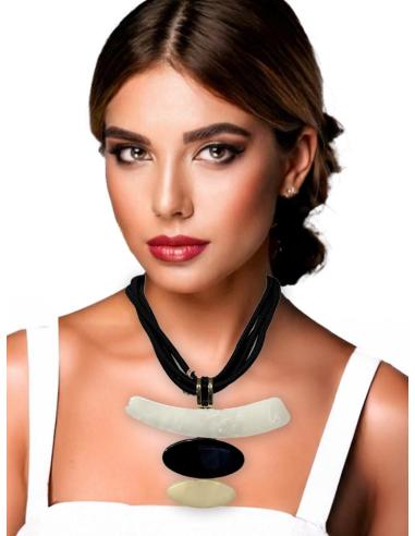 COLLARES NEGROS Y BLANCOS ESTILO BOHO CHIC | COLLARES AFRICA MUJER