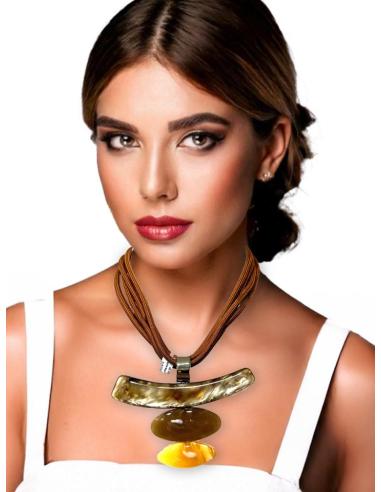 COLLARES MARRONES Y MOSTAZAS ESTILO BOHO CHIC | COLLARES AFRICA MUJER
