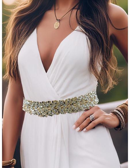 CINTURONES DORADOS ESPEJO PARA INVITADAS DE BODA | ACCESORIOS MUJER