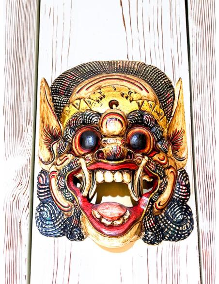 DECORACIONES MADERA MASCARA BARONG ARTESANIA BALI
