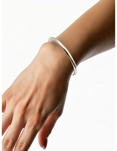 PULSERAS MUJER PLATEADAS ARO RIGIDO | JOYAS EN ACERO