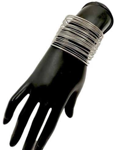 PULSERAS MUJER PLATEADAS ANCHAS AROS BOHOCHIC | ACCESORIOS DIA Y NOCHE