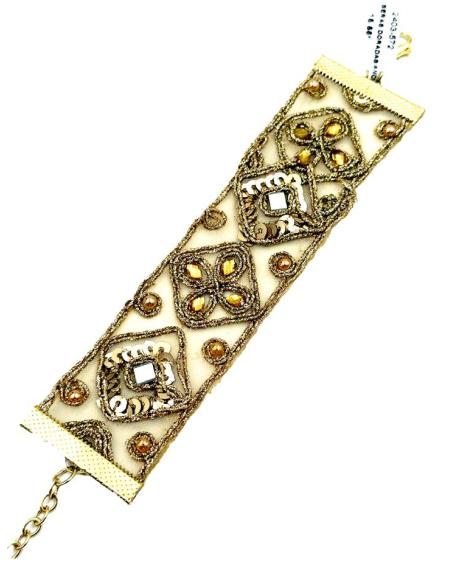 PULSERAS DORADAS ANCHAS INSPIRACION BOLLYWOOD