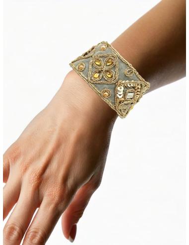 PULSERAS DORADAS ANCHAS INSPIRACION BOLLYWOOD