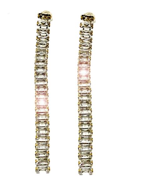 PENDIENTES BODA LARGOS DESTELLOS BRILLO CRISTAL